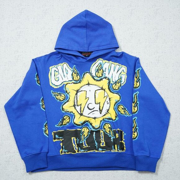 Glo Gang Blue Sun Lightning Hoodie - Picture 1 of 8